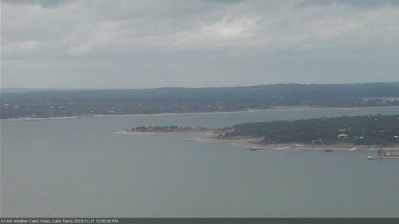 Lake Travis webcam, November 21, 2019 12:00 PM CT