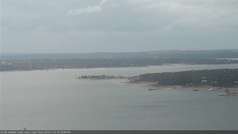 Lake Travis webcam, November 21, 2019 1:25 PM CT