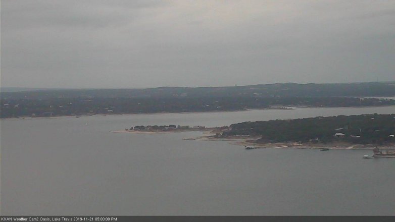 Lake Travis webcam, November 21, 2019 5:00 PM CT