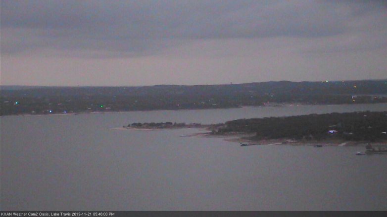 Lake Travis webcam, November 21, 2019 5:45 PM CT