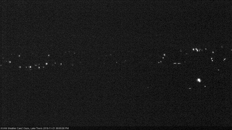 Lake Travis webcam, November 21, 2019 9:00 PM CT