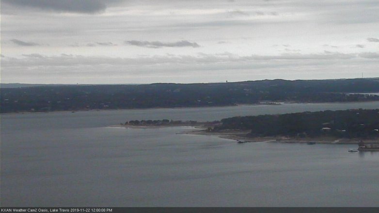 Lake Travis webcam, November 22, 2019 12:00 PM CT