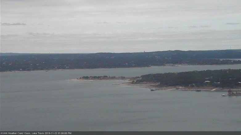 Lake Travis webcam, November 22, 2019 1:00 PM CT