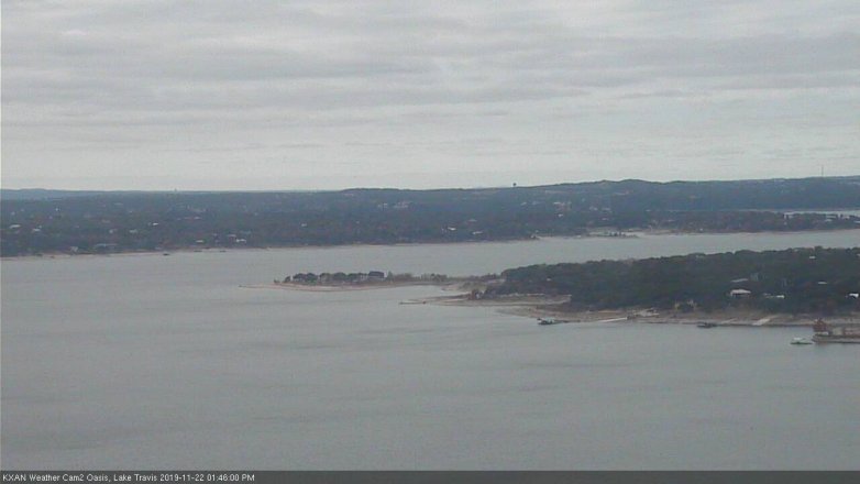 Lake Travis webcam, November 22, 2019 1:45 PM CT