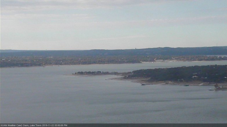 Lake Travis webcam, November 22, 2019 3:00 PM CT