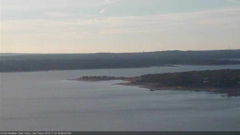 Lake Travis webcam, November 22, 2019 4:45 PM CT