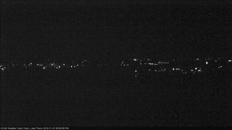 Lake Travis webcam, November 22, 2019 8:00 PM CT