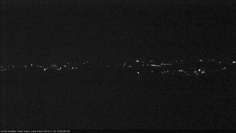 Lake Travis webcam, November 22, 2019 10:00 PM CT