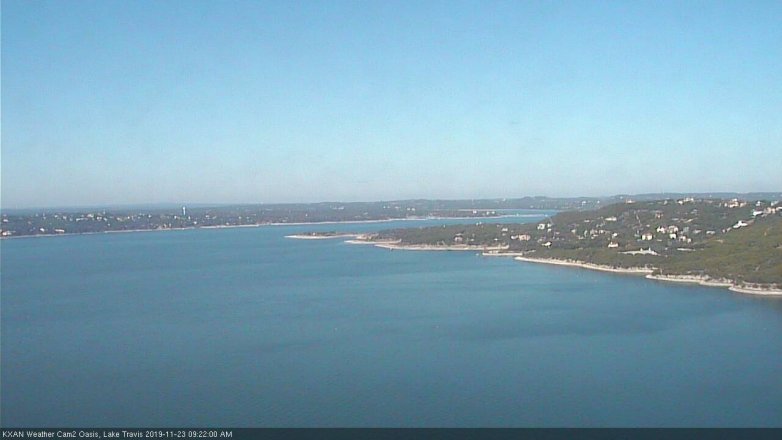 Lake Travis webcam, November 23, 2019 9:25 AM CT