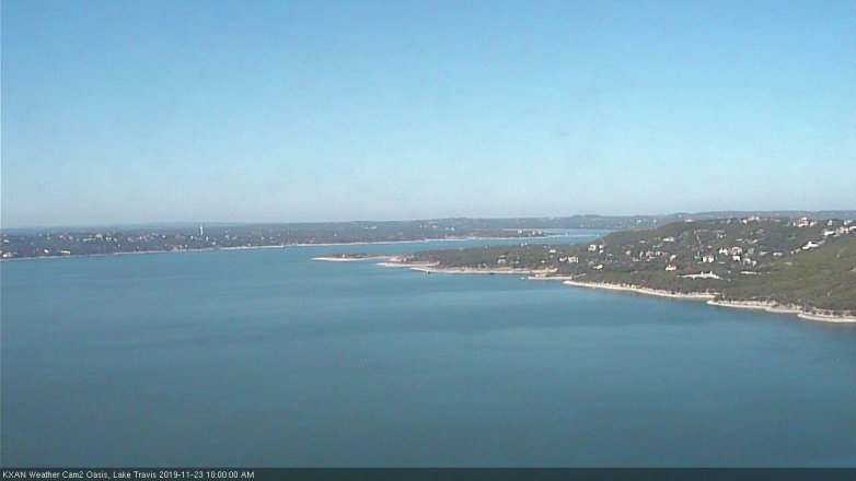 Lake Travis webcam, November 23, 2019 10:00 AM CT
