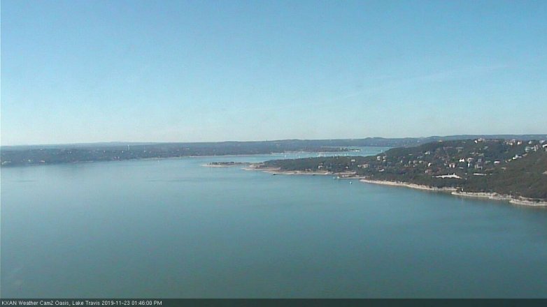 Lake Travis webcam, November 23, 2019 1:45 PM CT