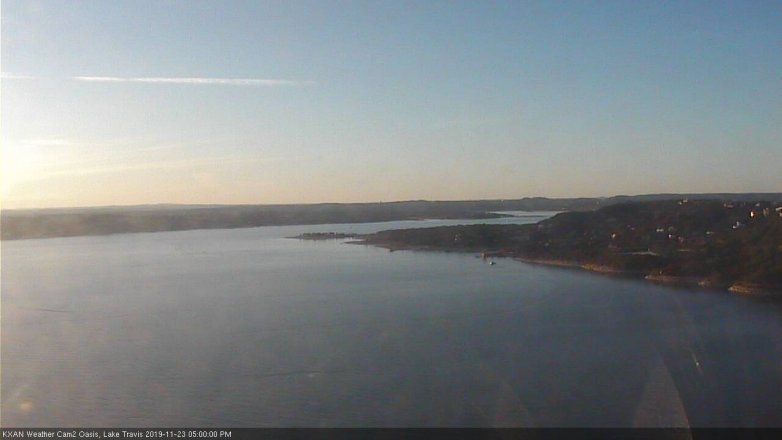 Lake Travis webcam, November 23, 2019 5:00 PM CT