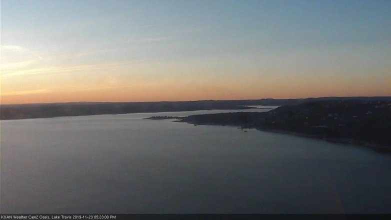 Lake Travis webcam, November 23, 2019 5:25 PM CT