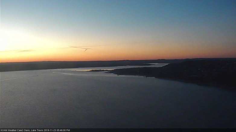 Lake Travis webcam, November 23, 2019 5:45 PM CT
