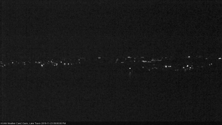 Lake Travis webcam, November 23, 2019 9:00 PM CT