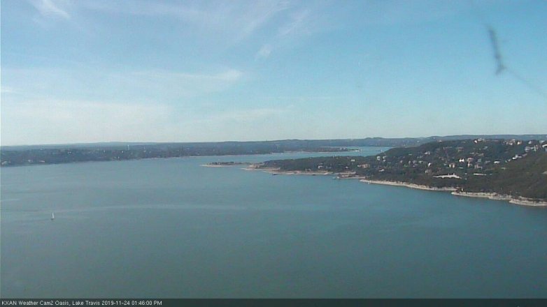 Lake Travis webcam, November 24, 2019 1:45 PM CT