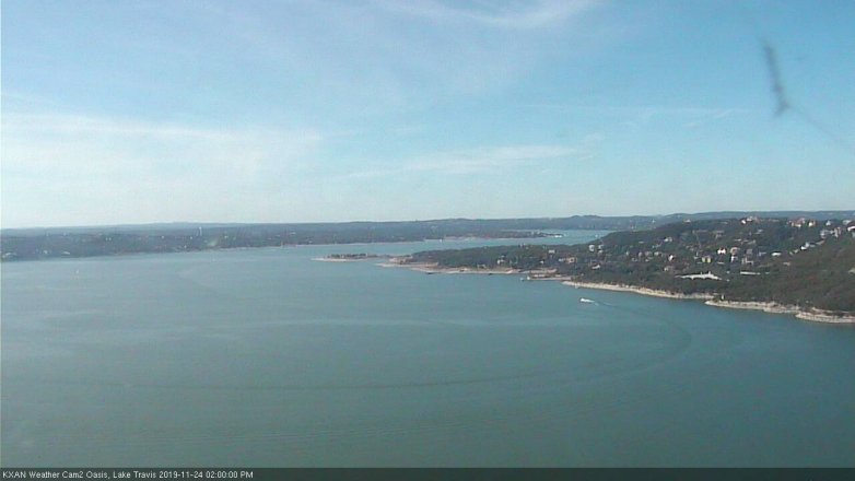 Lake Travis webcam, November 24, 2019 2:00 PM CT