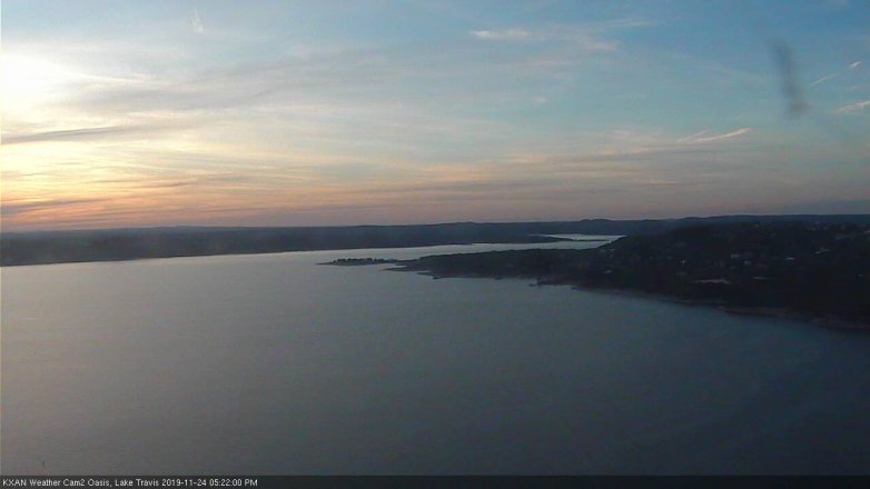 Lake Travis webcam, November 24, 2019 5:25 PM CT