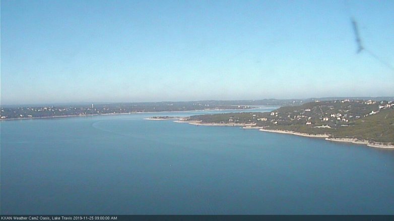 Lake Travis webcam, November 25, 2019 9:00 AM CT