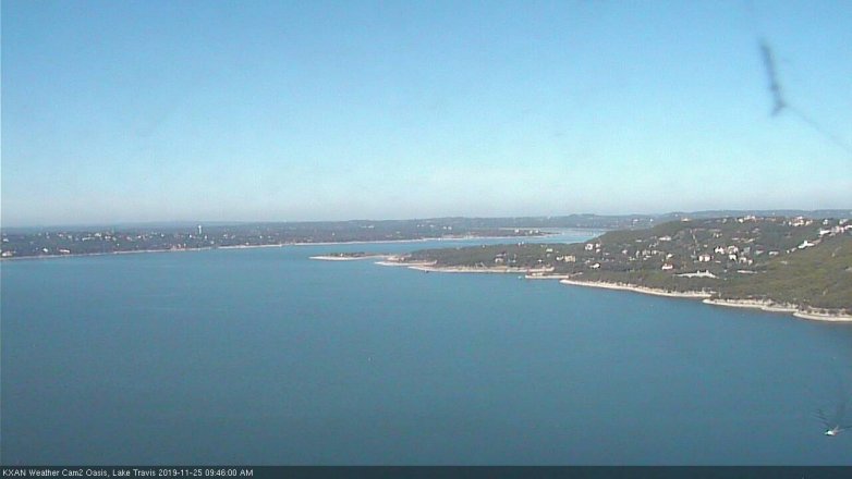 Lake Travis webcam, November 25, 2019 9:45 AM CT