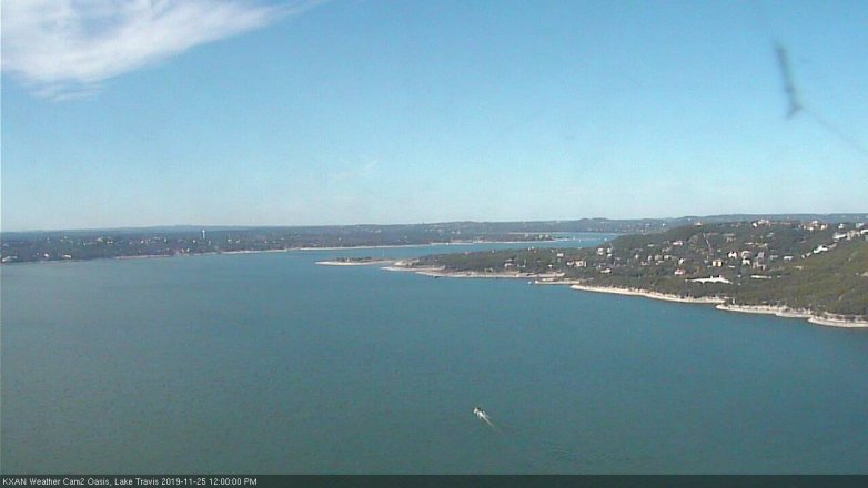 Lake Travis webcam, November 25, 2019 12:00 PM CT