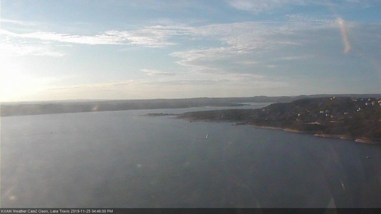 Lake Travis webcam, November 25, 2019 4:45 PM CT