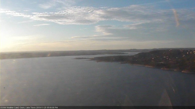 Lake Travis webcam, November 25, 2019 5:00 PM CT
