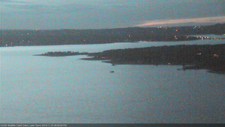 Lake Travis webcam, November 25, 2019 6:00 PM CT