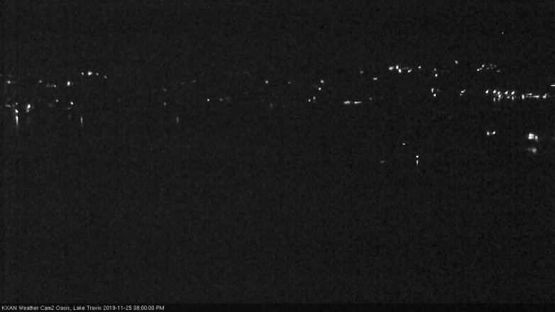 Lake Travis webcam, November 25, 2019 8:00 PM CT