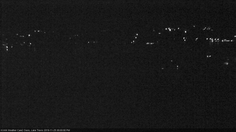 Lake Travis webcam, November 25, 2019 9:00 PM CT
