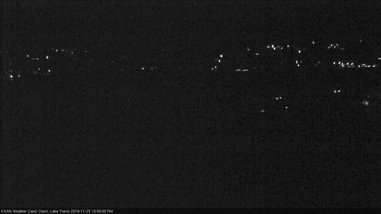 Lake Travis webcam, November 25, 2019 10:00 PM CT