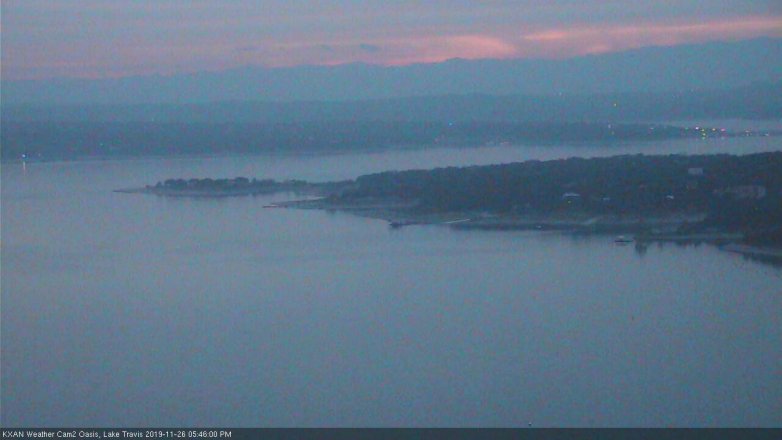 Lake Travis webcam, November 26, 2019 5:45 PM CT