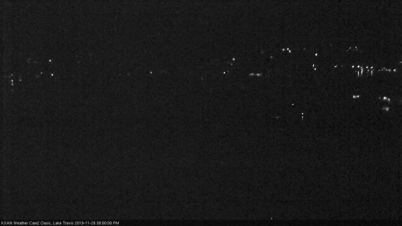 Lake Travis webcam, November 26, 2019 8:00 PM CT
