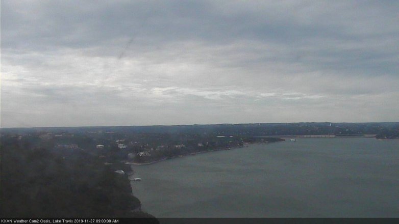 Lake Travis webcam, November 27, 2019 9:00 AM CT