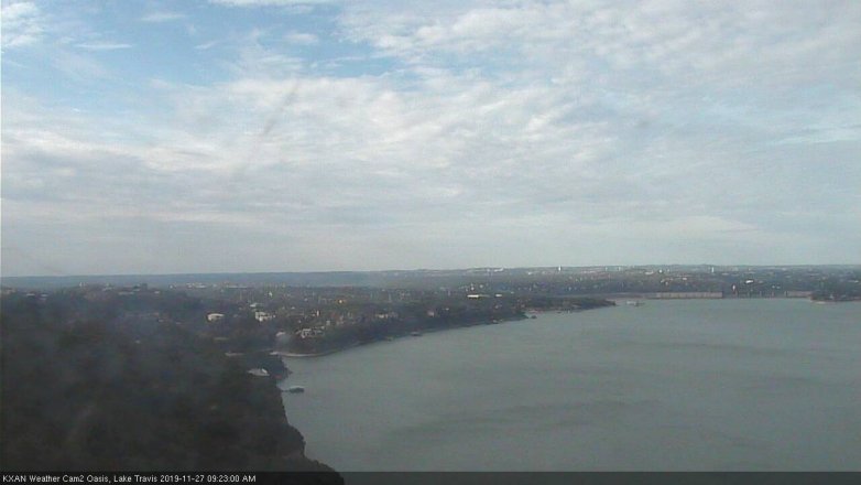 Lake Travis webcam, November 27, 2019 9:25 AM CT