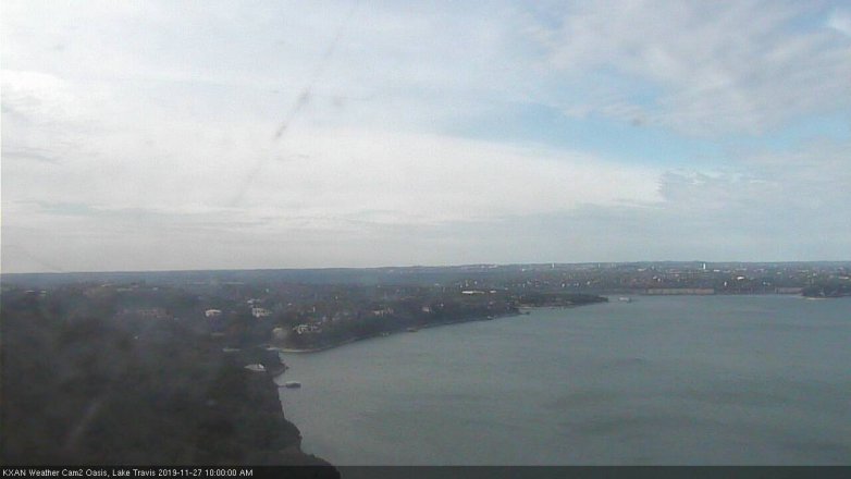 Lake Travis webcam, November 27, 2019 10:00 AM CT