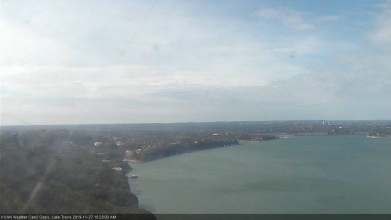 Lake Travis webcam, November 27, 2019 10:25 AM CT