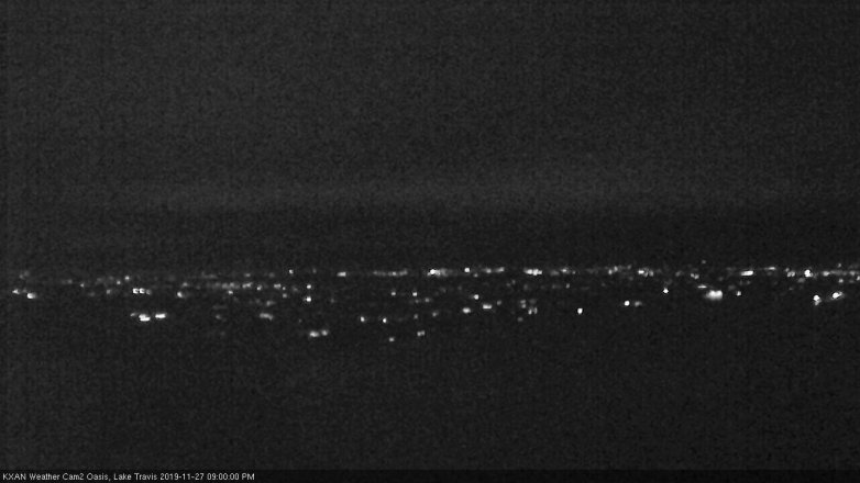 Lake Travis webcam, November 27, 2019 9:00 PM CT
