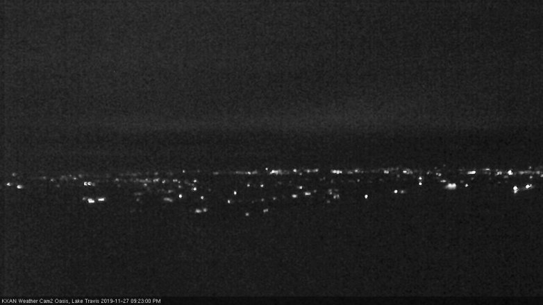 Lake Travis webcam, November 27, 2019 9:25 PM CT
