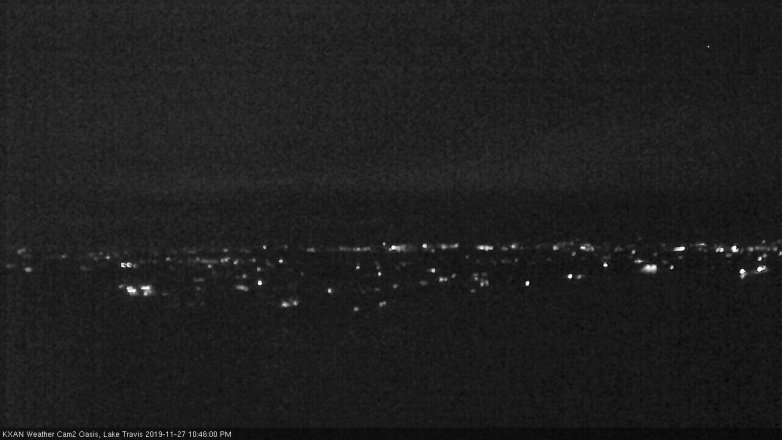 Lake Travis webcam, November 27, 2019 10:45 PM CT