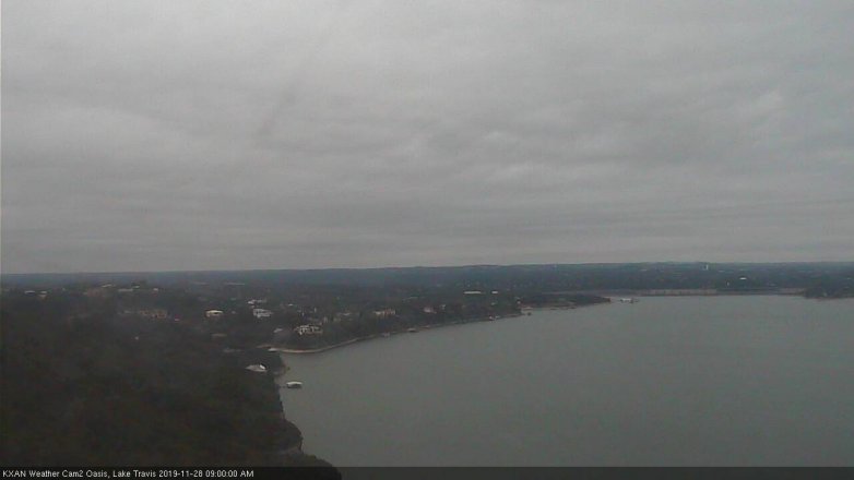 Lake Travis webcam, November 28, 2019 9:00 AM CT