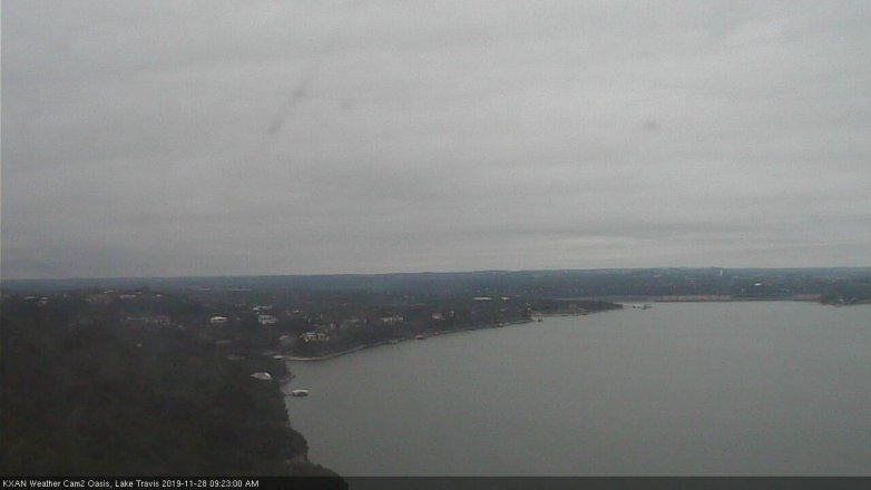Lake Travis webcam, November 28, 2019 9:25 AM CT