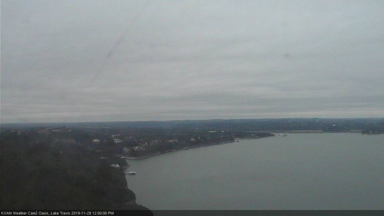 Lake Travis webcam, November 28, 2019 12:00 PM CT