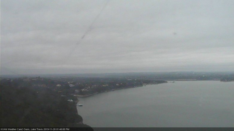 Lake Travis webcam, November 28, 2019 1:45 PM CT