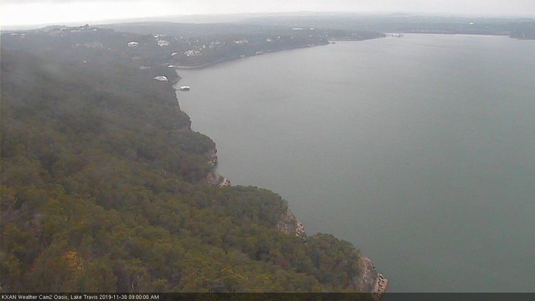 Lake Travis webcam, November 30, 2019 9:00 AM CT