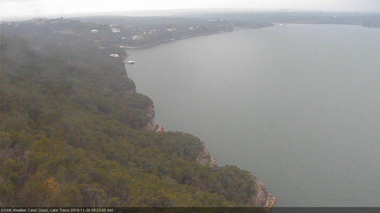 Lake Travis webcam, November 30, 2019 9:25 AM CT