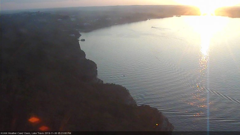 Lake Travis webcam, November 30, 2019 5:25 PM CT