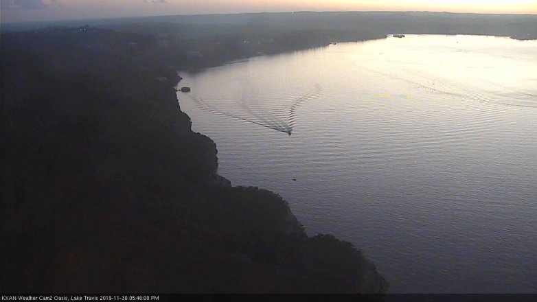 Lake Travis webcam, November 30, 2019 5:45 PM CT
