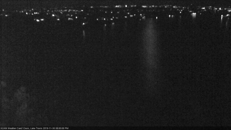 Lake Travis webcam, November 30, 2019 8:00 PM CT