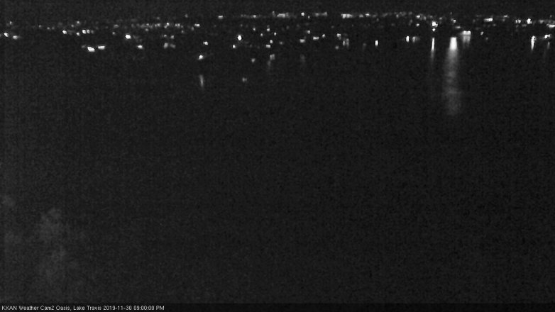 Lake Travis webcam, November 30, 2019 9:00 PM CT